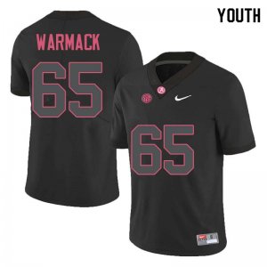 NCAA Youth Alabama Crimson Tide #65 Chance Warmack Stitched College Nike Authentic Black Football Jersey UN17Y42MB